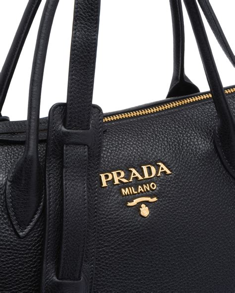 prada borsa a mano in pelle calf nero 8059593985104|Borsa a mano medium in pelle .